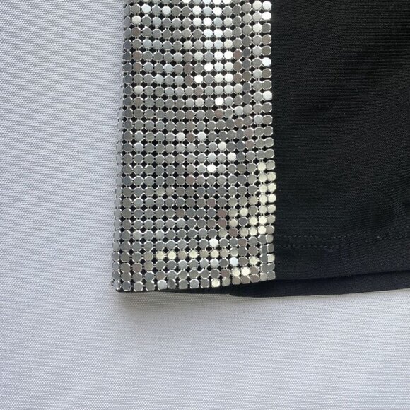 NWT BASIX BLACK LABEL KITSON BLACK SILVER METALLIC MINI PARTY DRESS - 4 - Picture 11 of 11